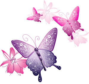 pink butterflies